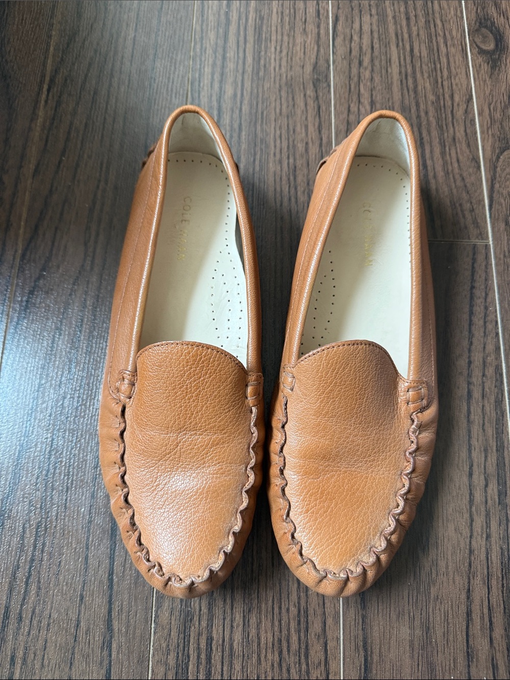 Cole Haan Women’s Tan Leather Moccasin Loafers